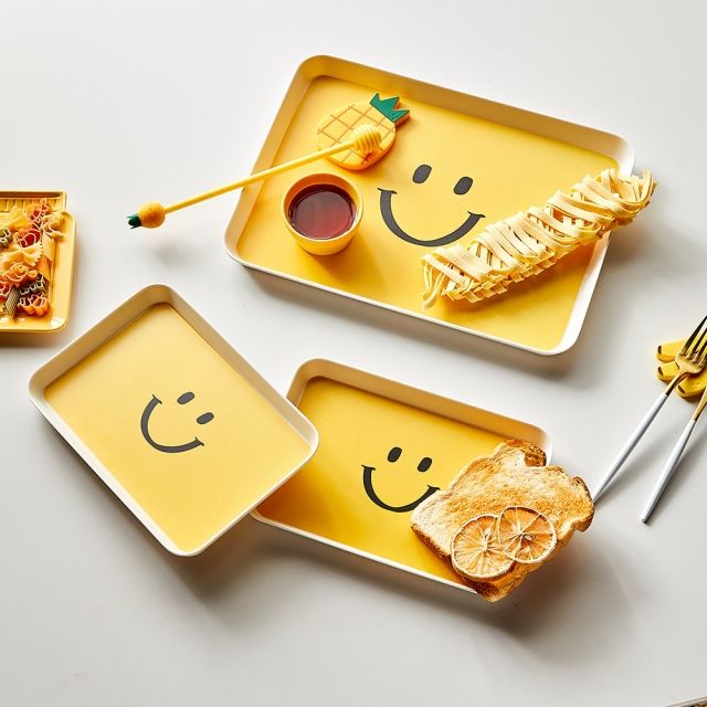 모던하우스 스마일 멜라민 쟁반 3P