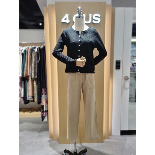 4CUS 포커스 FS2A7PT0154 면 앞 포켓 밴딩 팬츠