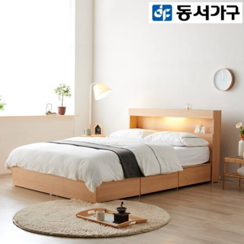 동서가구 이즈 카이 수납 LED침대 SS