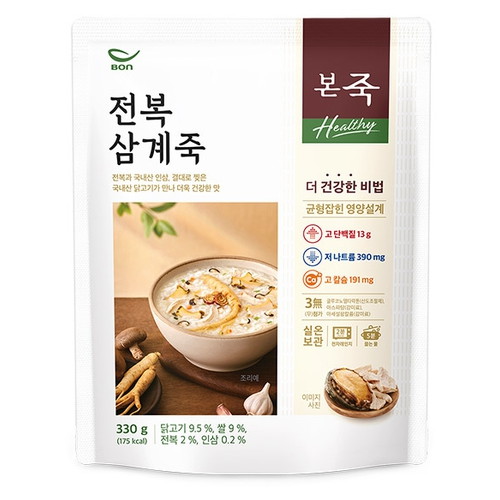 동방푸드마스타  본죽 Healthy 전복삼계죽 330g