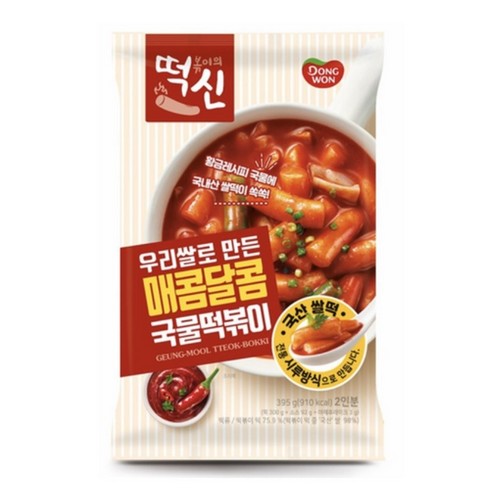 동원F&B  우리쌀로 만든 매콤달콤 국물떡볶이 395g [1개]