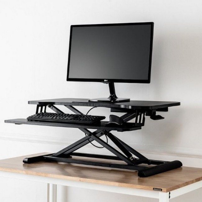 에보니아 카멜레온 높이조절 스탠딩 책상 A형 거치형