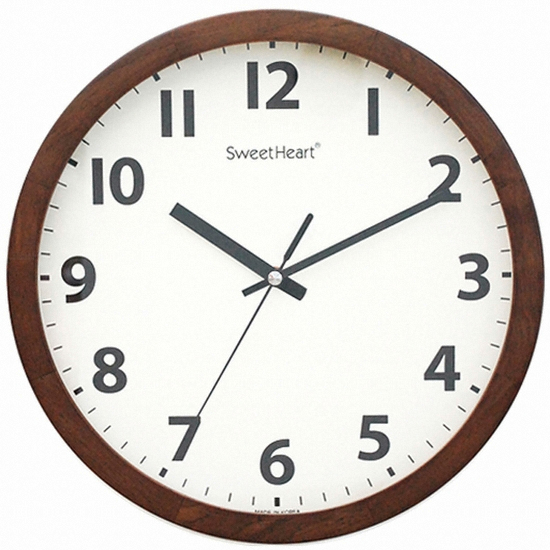 스위트하트  무소음 원목 마일드 벽시계 300