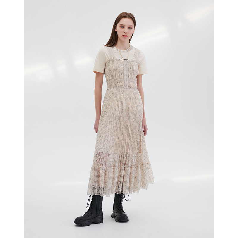 에고이스트 여성 서스팬더 스모킹 롱 원피스_EN1WO263