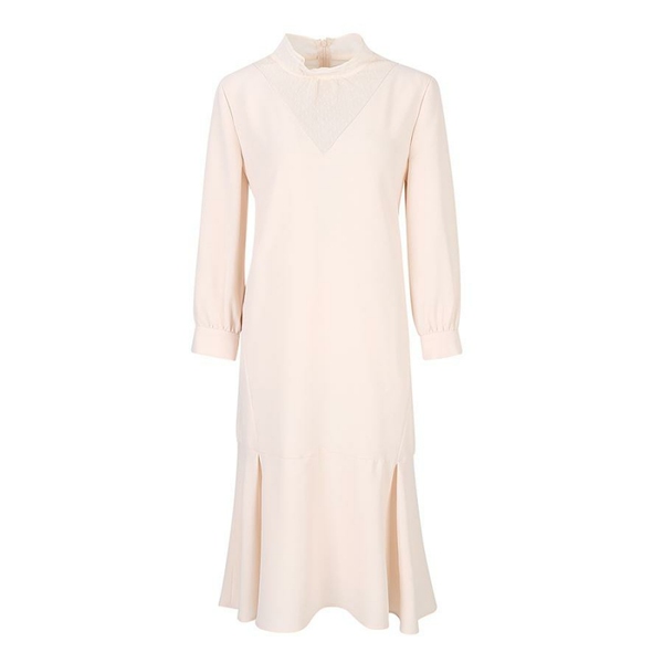 SI 도트 배색 넥 프릴 원피스 SFOAI9501 SFO9501