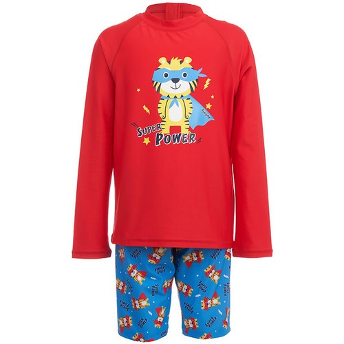 레노마  수영복 남아동 래쉬가드 상하 세트 BS2C963 RD