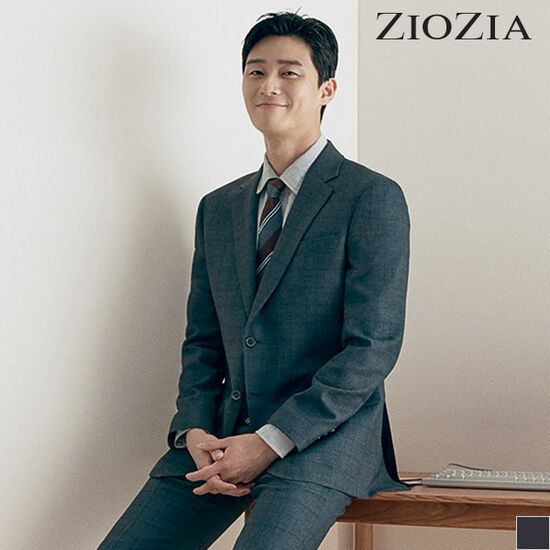 지오지아 잔조직 체크 스트레치 정장자켓 ABA3SB1203