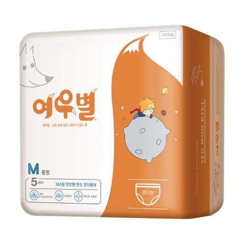 나비잠 여우별 스키니핏 팬티형 생리대 중형