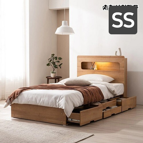 삼익가구 레이즈 4단 수납 LED침대 SS