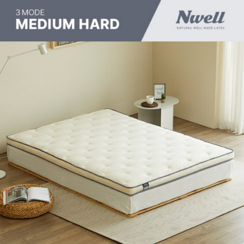 신우팜앤라텍스 느웰 3모드 미디움하드 천연라텍스 토퍼 매트리스 Q