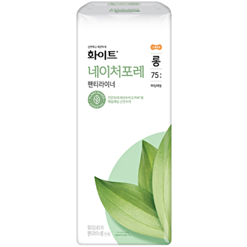 화이트 네이처포레 롱 팬티라이너 75개