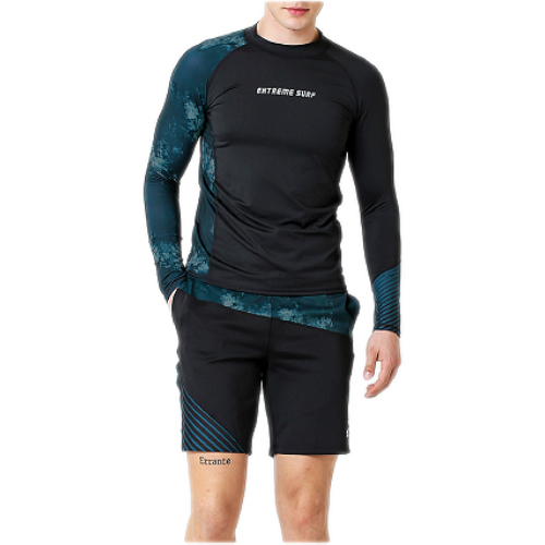 아가방&컴퍼니 베이직엘르 남성 비치 래쉬가드 세트 BEM-T923K+BEM-T924K