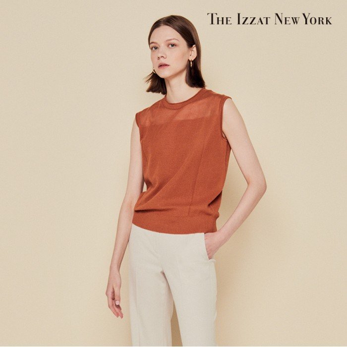 더아이잗 뉴욕 린넨 슬리브리스 풀오버 니트 IL9A1PO03