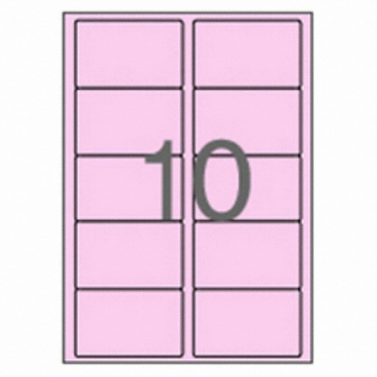 라벨박사  파스텔 컬러 라벨지 분홍 10칸