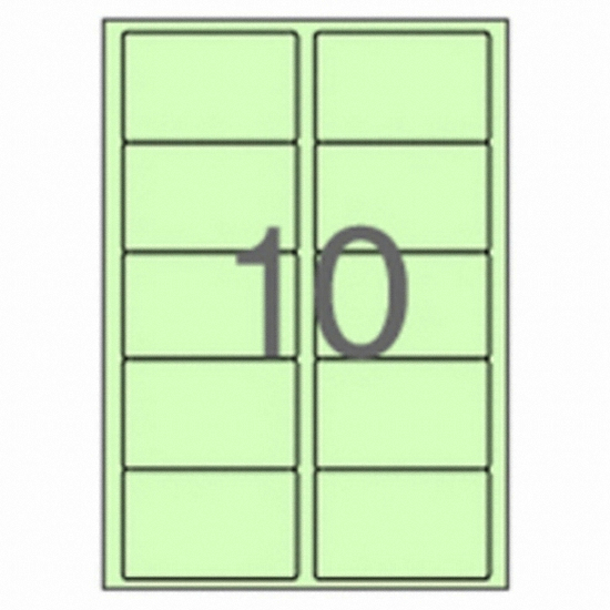 라벨박사  파스텔 컬러 라벨지 초록 10칸
