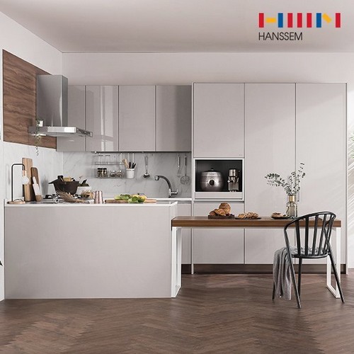 한샘  유로300 도브 ㄱ자 기본형