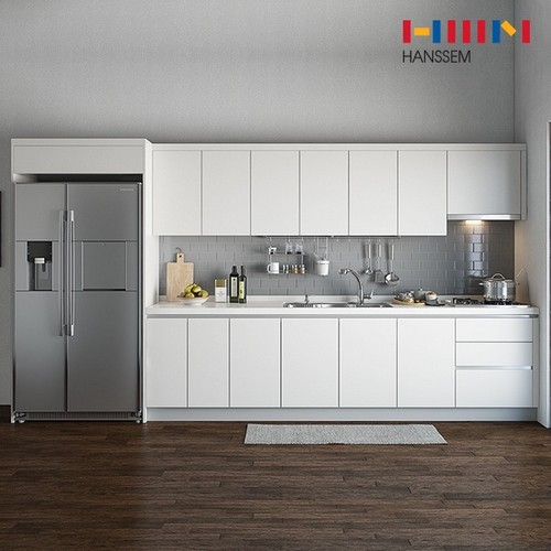 한샘  밀란100 모노캐시미어 ㅡ자 냉장고장형