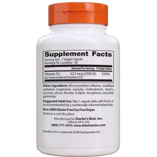  닥터스베스트 비타민 D3 2500 IU 60캡슐 [2개] 상품이미지