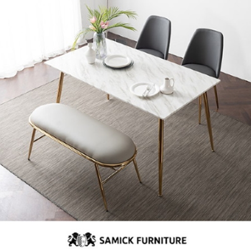  삼익가구 블랑쉬 4인용 대리석 식탁세트 의자2+벤치1 상품이미지