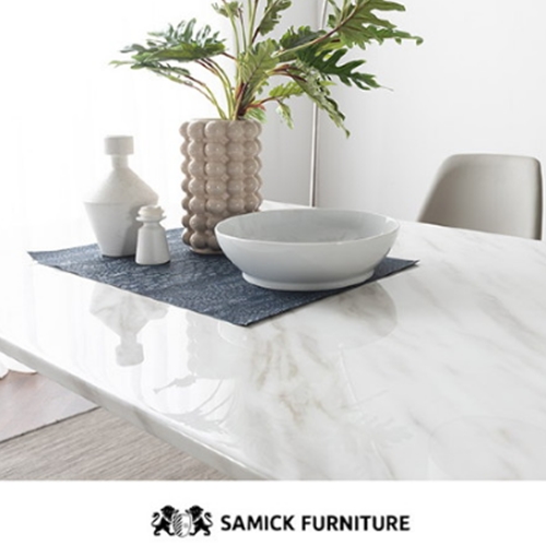  삼익가구 블랑쉬 4인용 대리석 식탁세트 의자2+벤치1 상품이미지