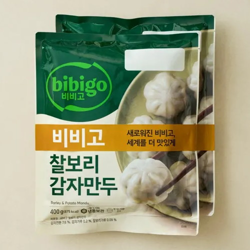 CJ제일제당 비비고 찰보리 감자만두 400g