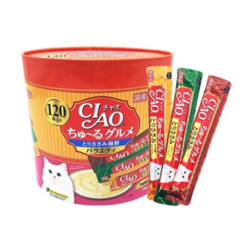 이나바 챠오츄르 구루메 닭가슴살&해산물 버라이어티 SC-213 1680g(14g x 120p)