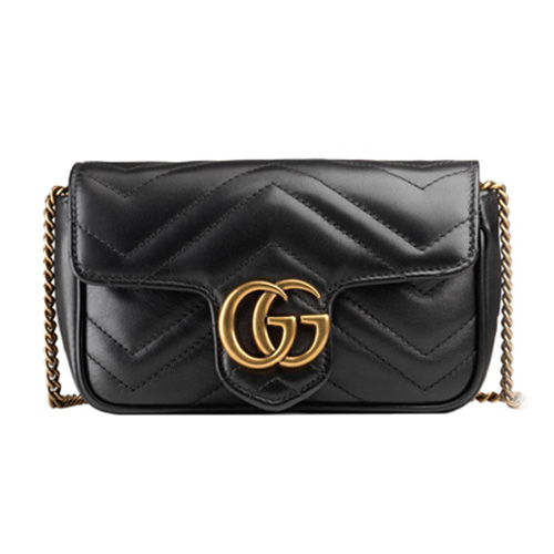 구찌 GG 마몽 마틀라세 레더 수퍼 미니백_476433 DTDCT 1000