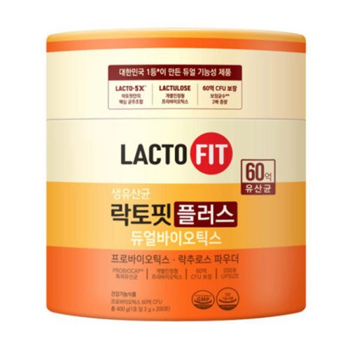 종근당건강 락토핏 생유산균 플러스 듀얼바이오틱스 2g 200포