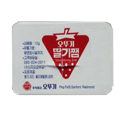 오뚜기 일회용 딸기쨈 디스펜팩 12g