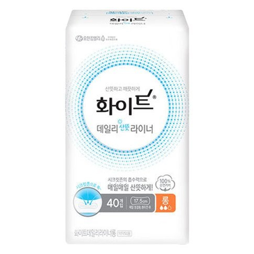 화이트 애니데이 무향 롱 팬티라이너 40개