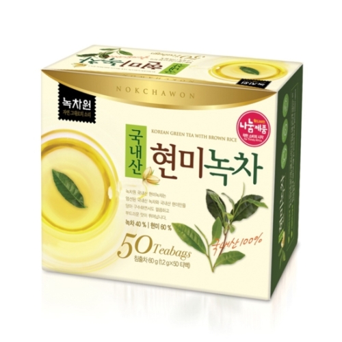 녹차원 국내산 유기농 현미녹차 50티백 [1개]