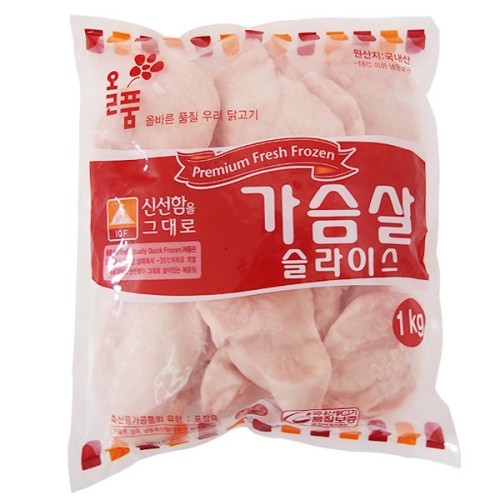 마니커  IQF 요리가 편리한 슬라이스 가슴살 1kg