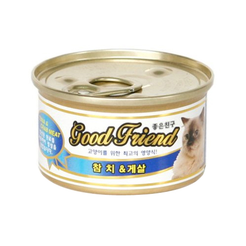  굿프렌드 고양이캔 참치&게살 85g [24개]