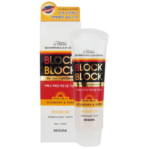 오뜨리 블록&블록 화이트닝 선 크림 SPF50+ 80ml