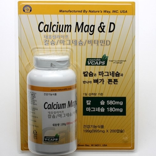 네이쳐스웨이 네츄럴라이프 칼슘 마그네슘 비타민D 890mg 200캡슐