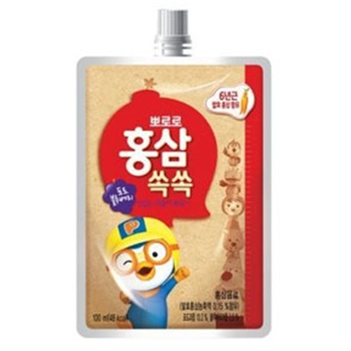 건강마을 팔도 뽀로로 홍삼쏙쏙 포도 블루베리 100ml