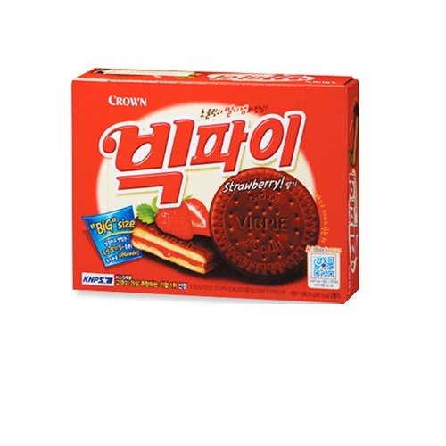 크라운제과  빅파이 딸기 216g