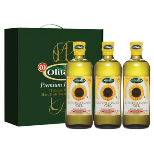 올리타리아 해바라기씨유 500ml 3병 세트