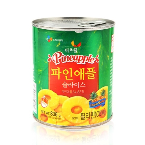 CJ프레시웨이 이츠웰 파인애플 슬라이스 836g