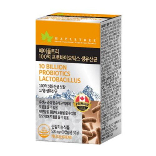 메이플트리 100억 프로바이오틱스 생유산균 500mg 60캡슐