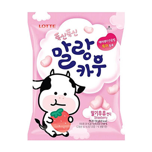 롯데제과  폭신폭신 말랑카우 딸기 158g