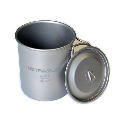 이지트래블러  티타늄 폴딩핸들 싱글 머그컵 450ml