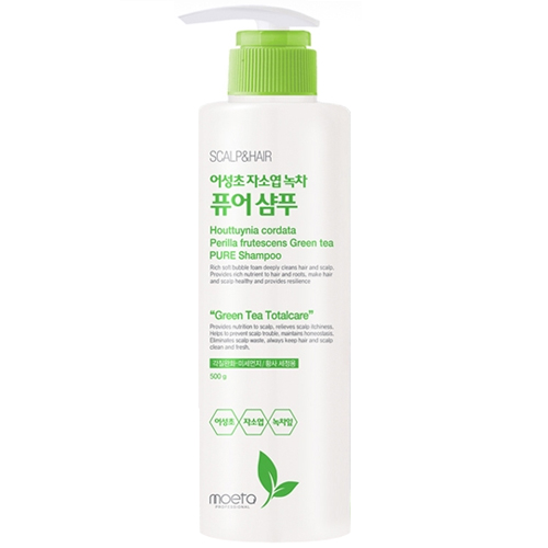  모에타 어성초 자소엽 녹차 퓨어 샴푸 500ml [2개]
