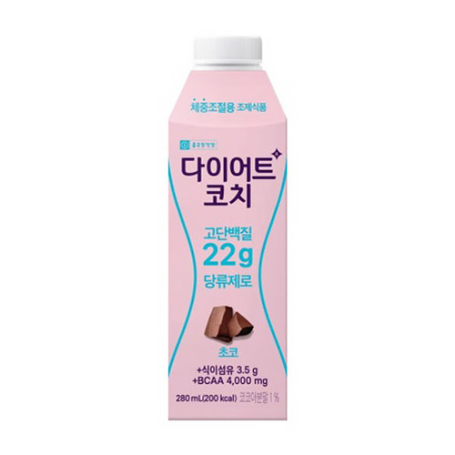 종근당건강 다이어트 코치 초코맛 280ml