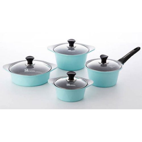 드림셰프  에코라믹 통주물 스톤 냄비 5종 (편수18+양수16,20+전골22+실리콘손잡이)