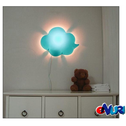 램프다우연 램프다 구름모양 벽등 블루