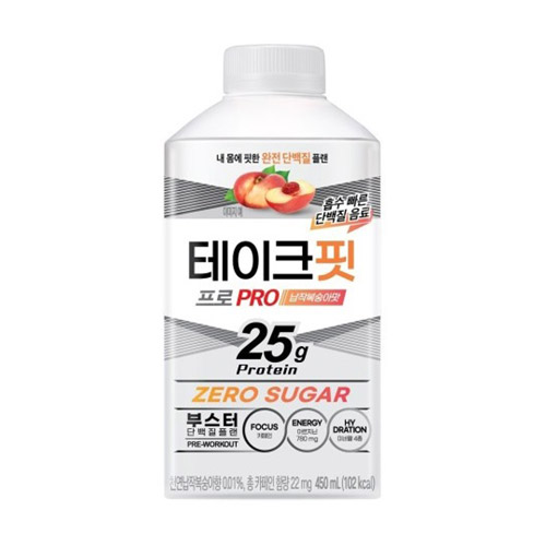 남양유업 테이크핏 프로 납작복숭아 450ml