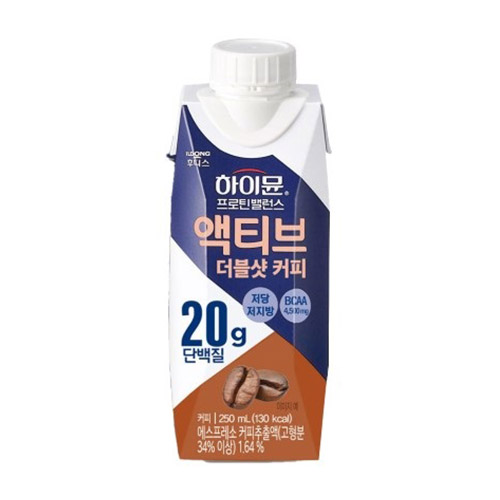 일동후디스 하이뮨 프로틴 밸런스 액티브 더블샷 커피 250ml