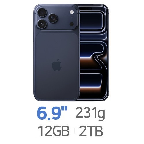 Apple  아이폰17 프로 맥스 2TB, 자급제