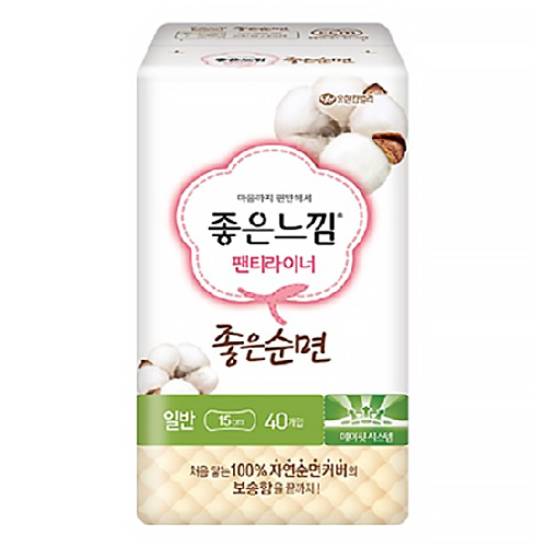 좋은느낌 좋은순면 팬티라이너 일반 40개